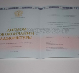 Диплом Адъюнктуры 2017г в Волжске