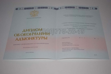 Диплом Адъюнктуры 2017г в Волжске